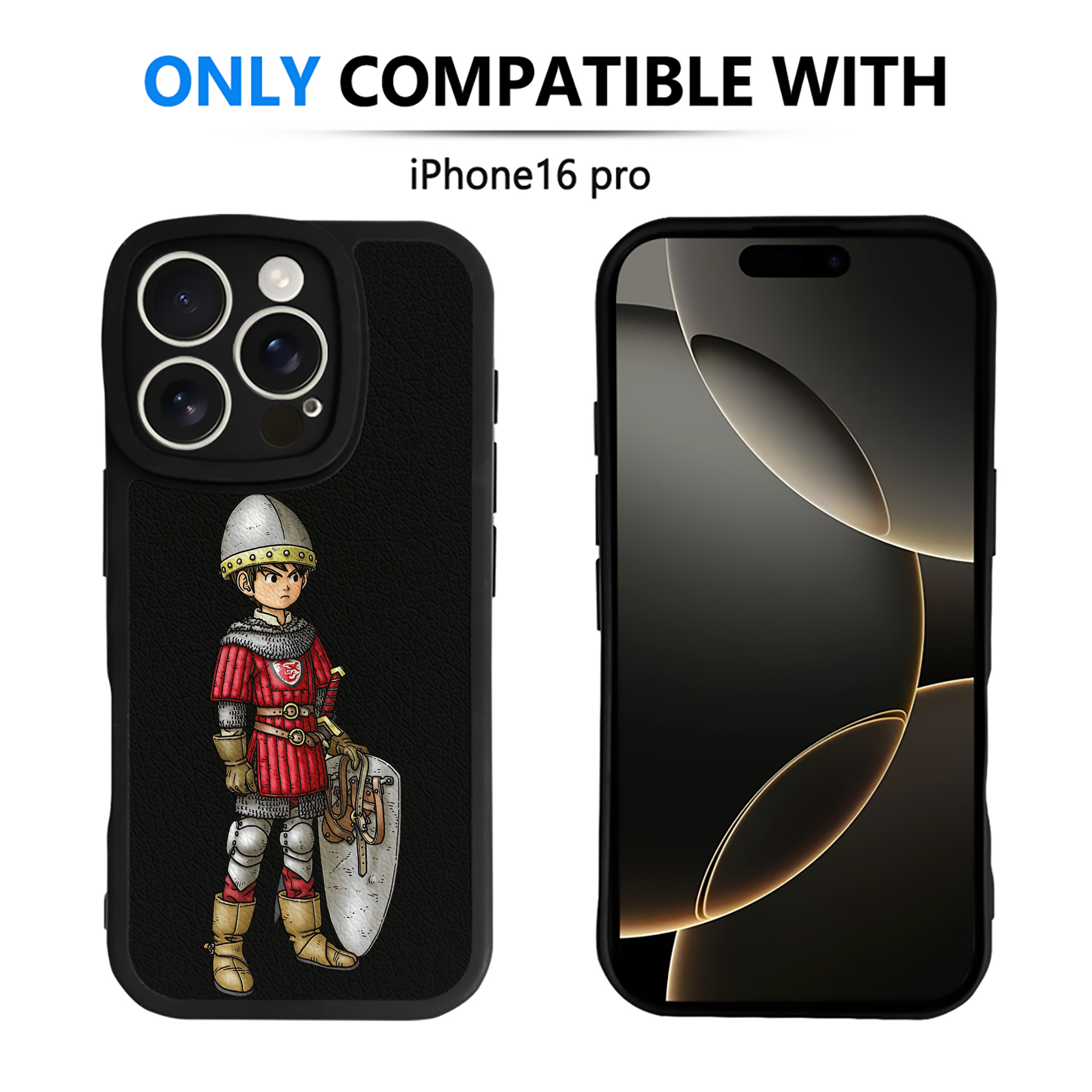 （画像用） ドラゴンクエスト Doragon Kuesuto Dragon Quest 【iPhone 16シリーズ対応】シリコンスマホケース（レザー調） 材質：シリコン